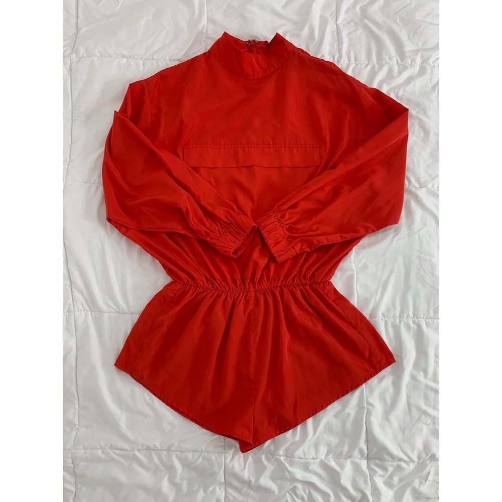Akira Red Sporty Romper